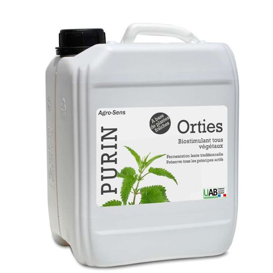 Purin d'orties concentré à base d'orties fraîches - agro sens - 5 litres
