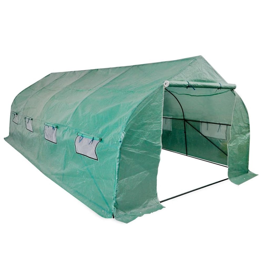 SERRE PORTABLE CADRE EN ACIER-(862991)