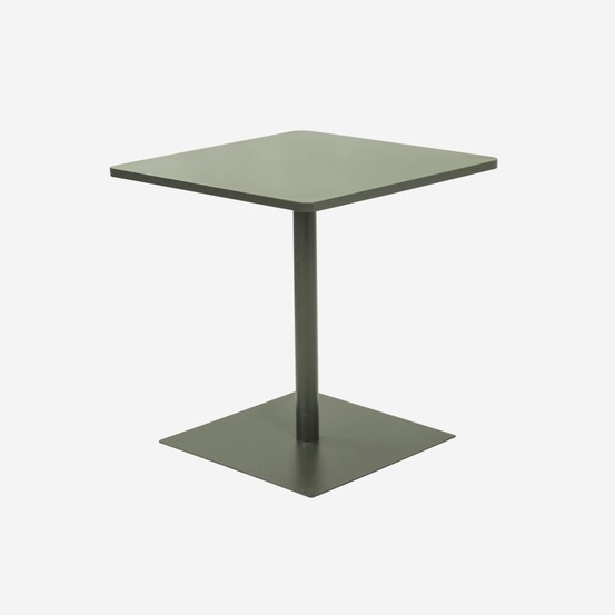 Table de jardin bistrot carré acier 2 places 70 cm - orea