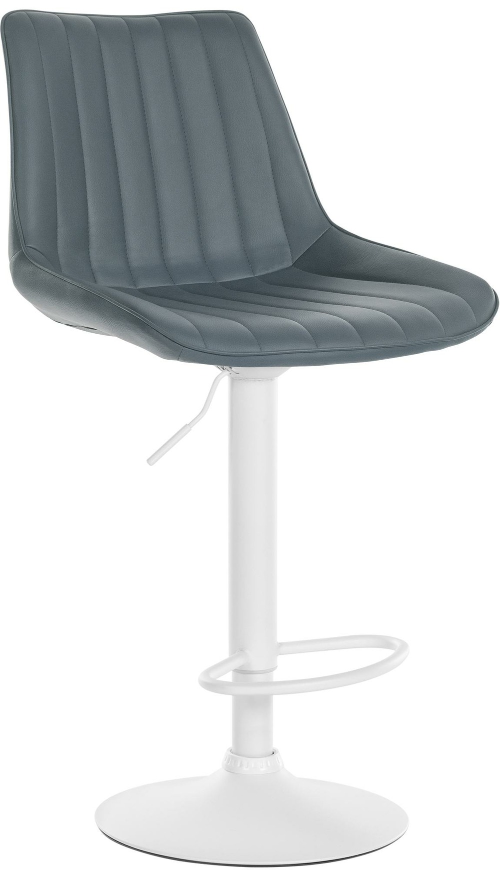 Tabouret de bar toni simili cuir blanc