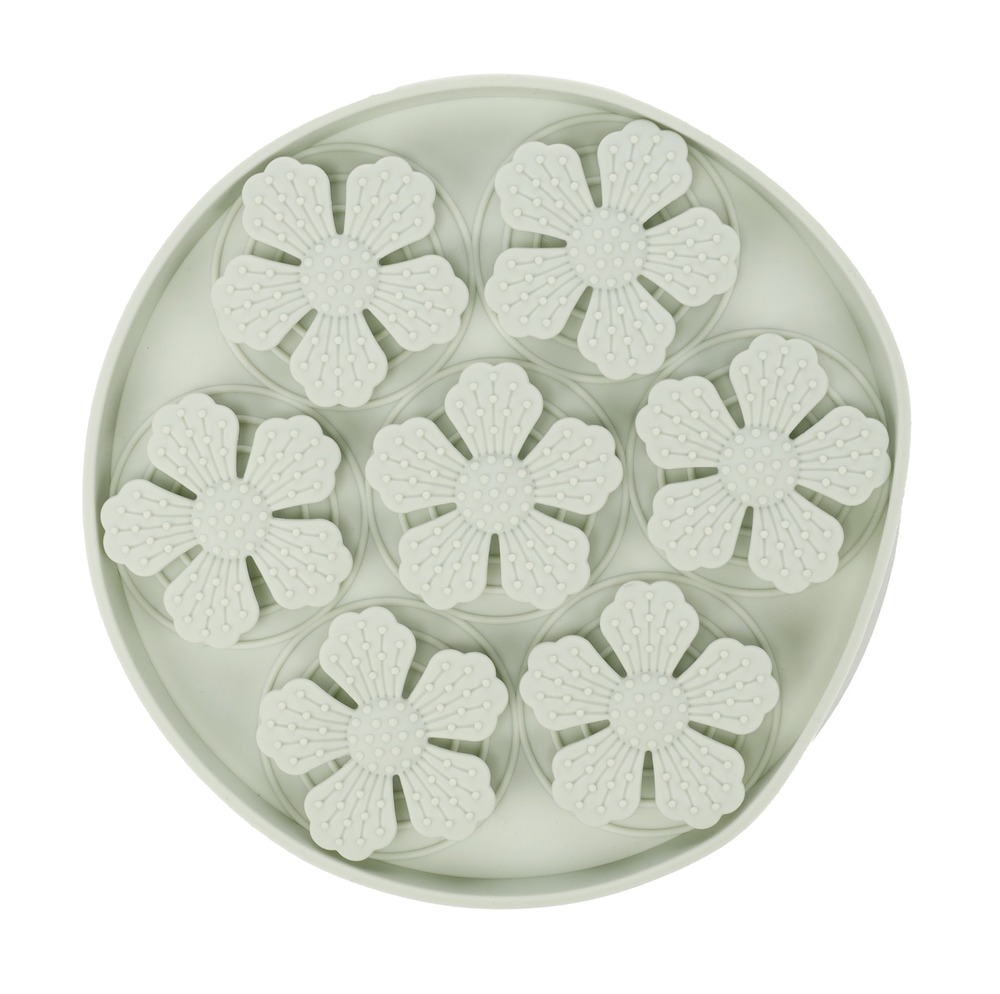 Tapis à lécher fleur rond