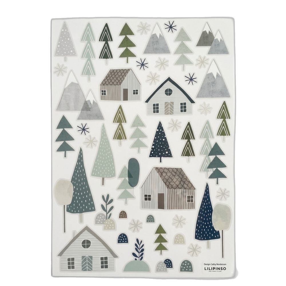 Lilipinso set de stickers muraux « winterwald » a3 - design de cathy nordstrom