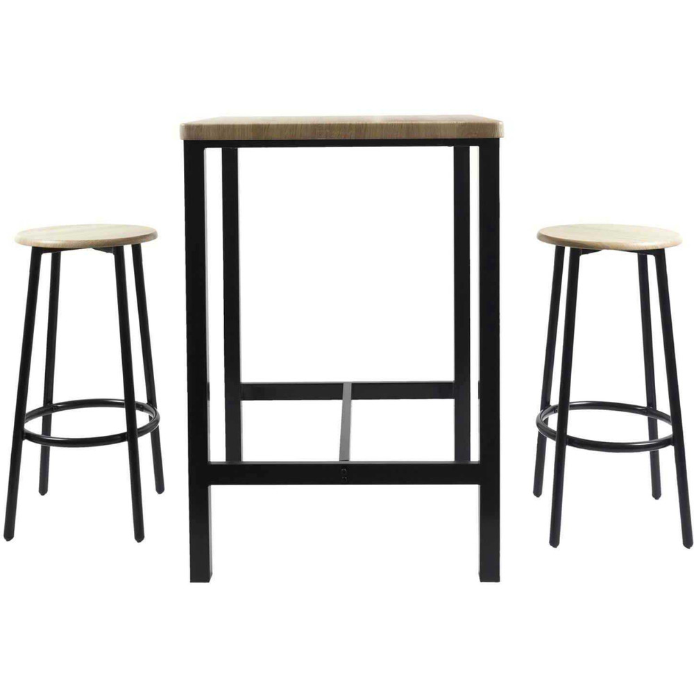 Ensemble table mange debout avec 2 tabourets loka