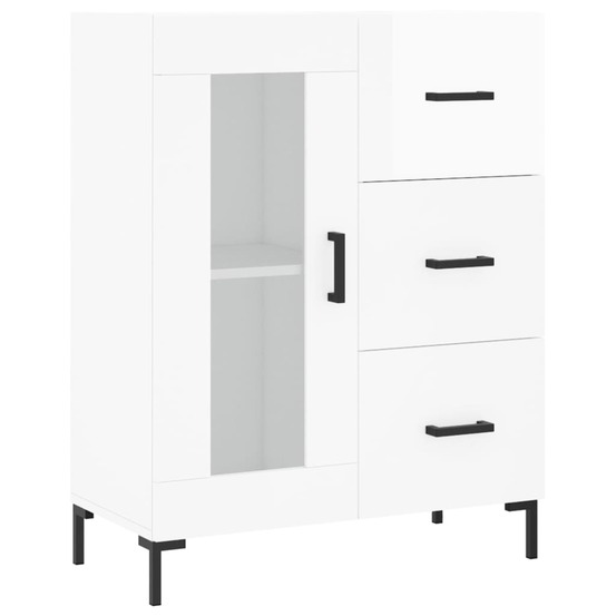 Buffet bahut commode armoire meuble de rangement organisateur cuisine salle de séjour salon brillant 69,5 x 34 x 90 cm bois d