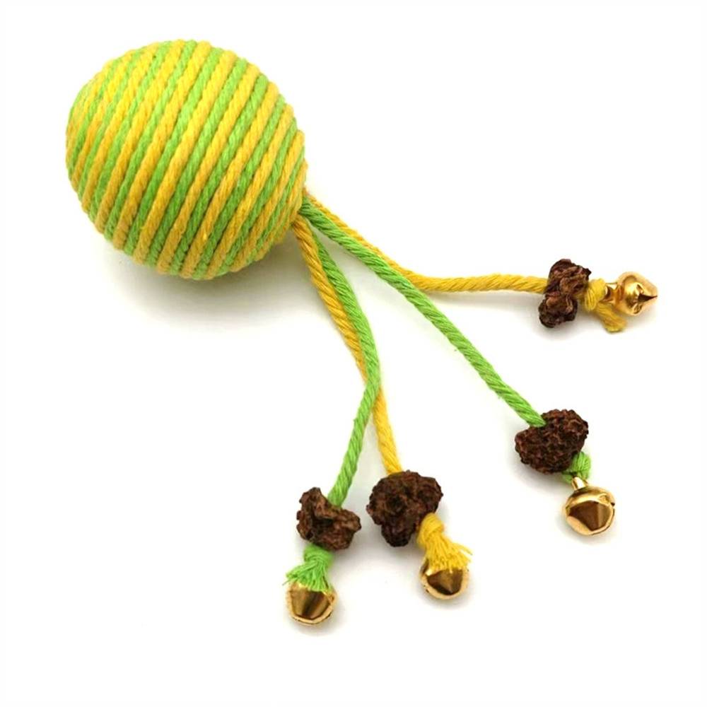 Dtopbuyage jouets pour chats : boules de coton avec sonnette