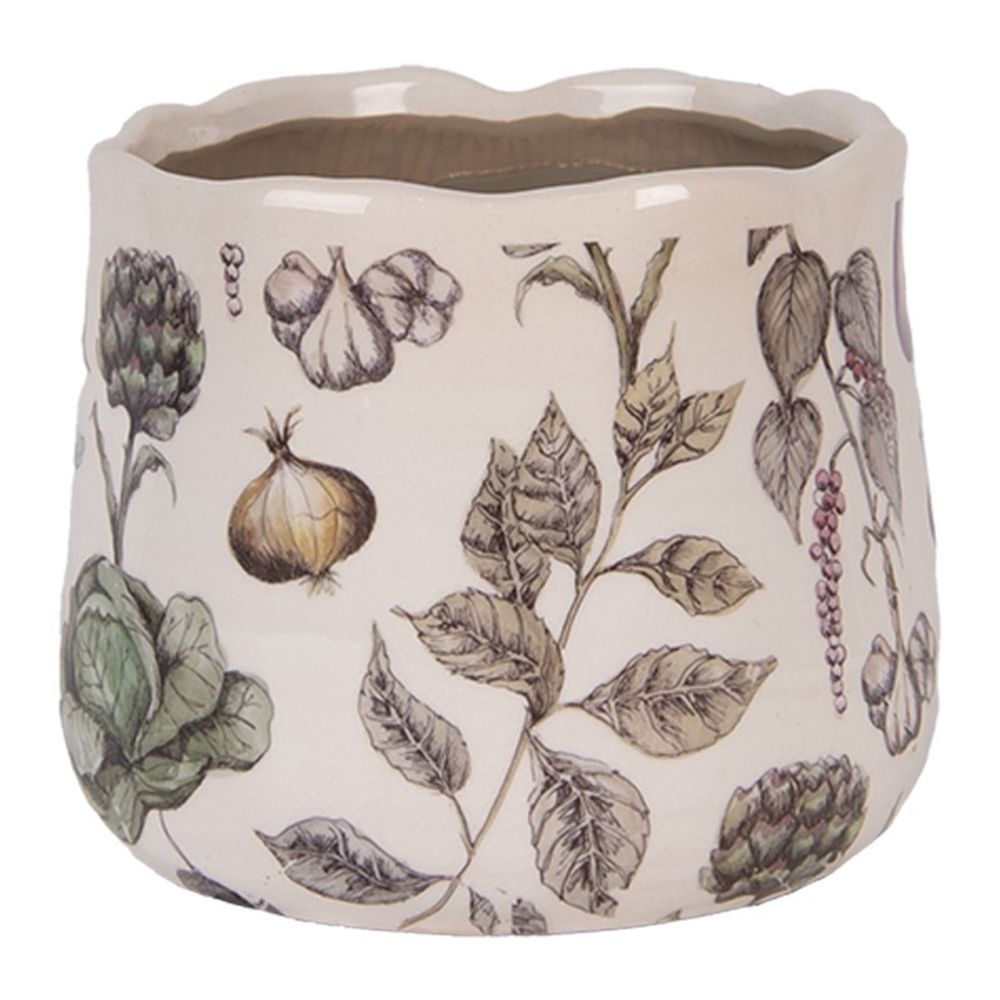 Pot de fleurs légume céramique 14x14x12cm