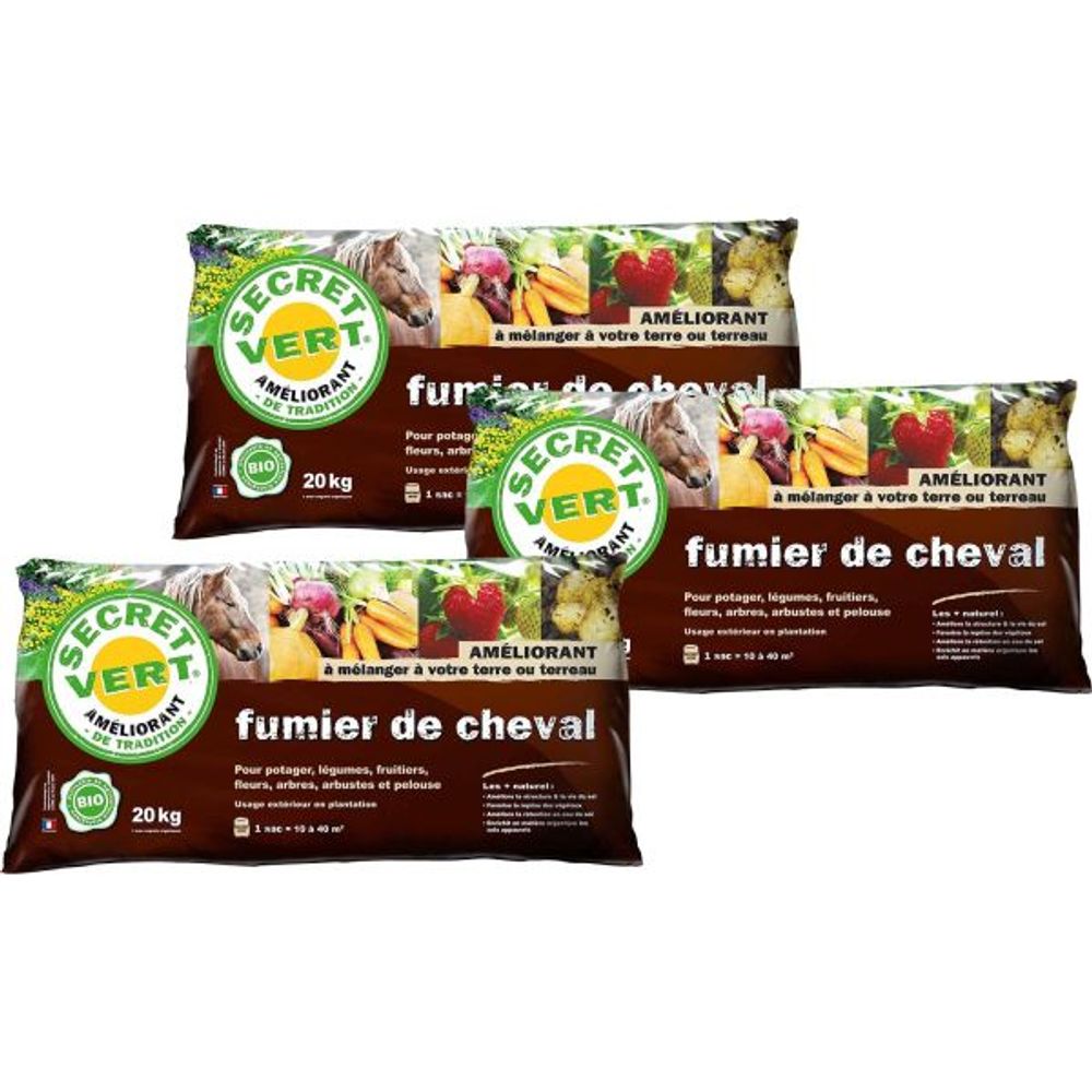 Fumier de cheval biologique 20 kg