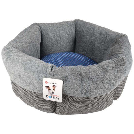 Panier dotties ø 53 x 18 cm gris bleu pour chat