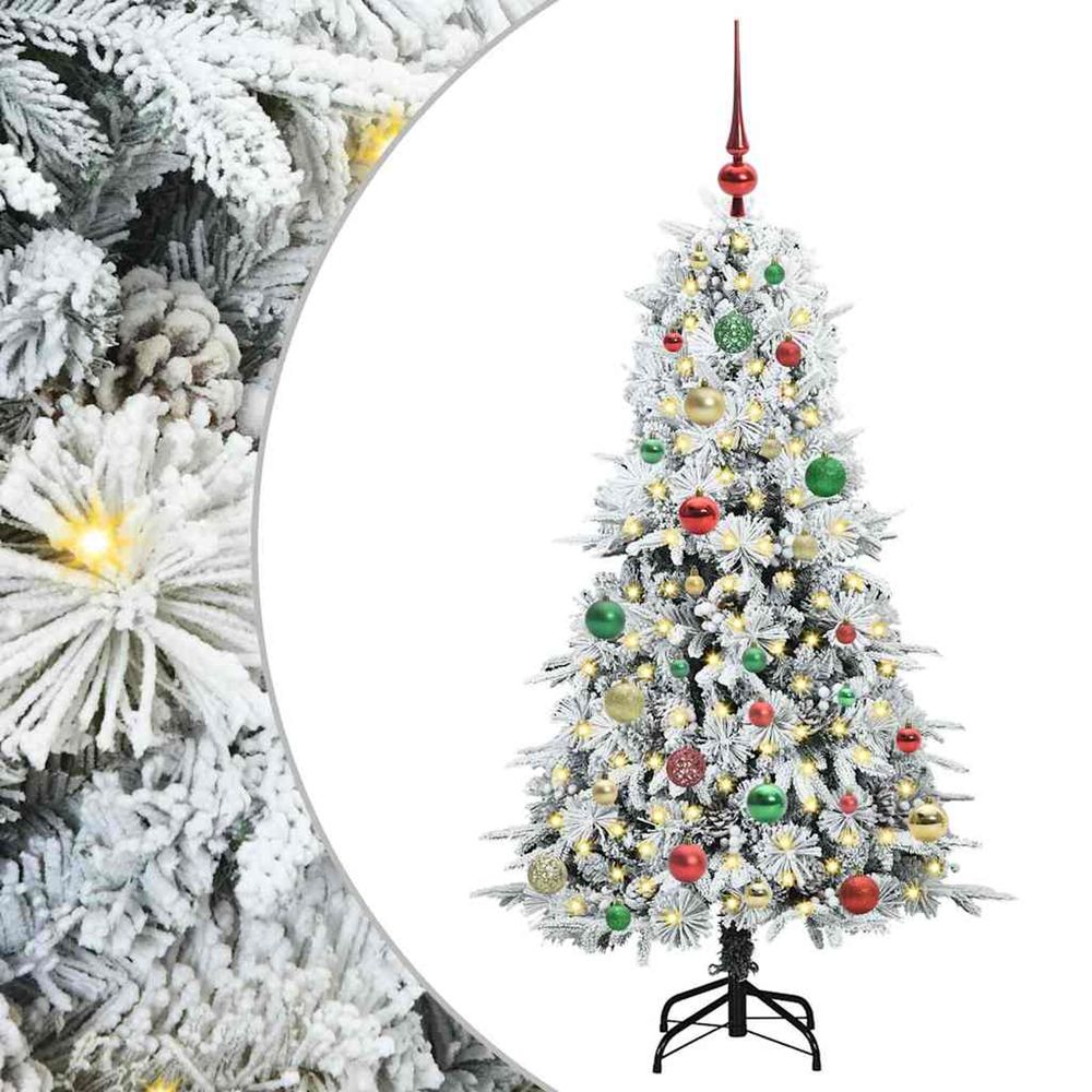 Sapin de noël artificiel à branches articulées blanc 150 cm