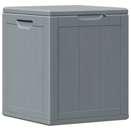Boîte de rangement de jardin 90 l gris pp aspect bois
