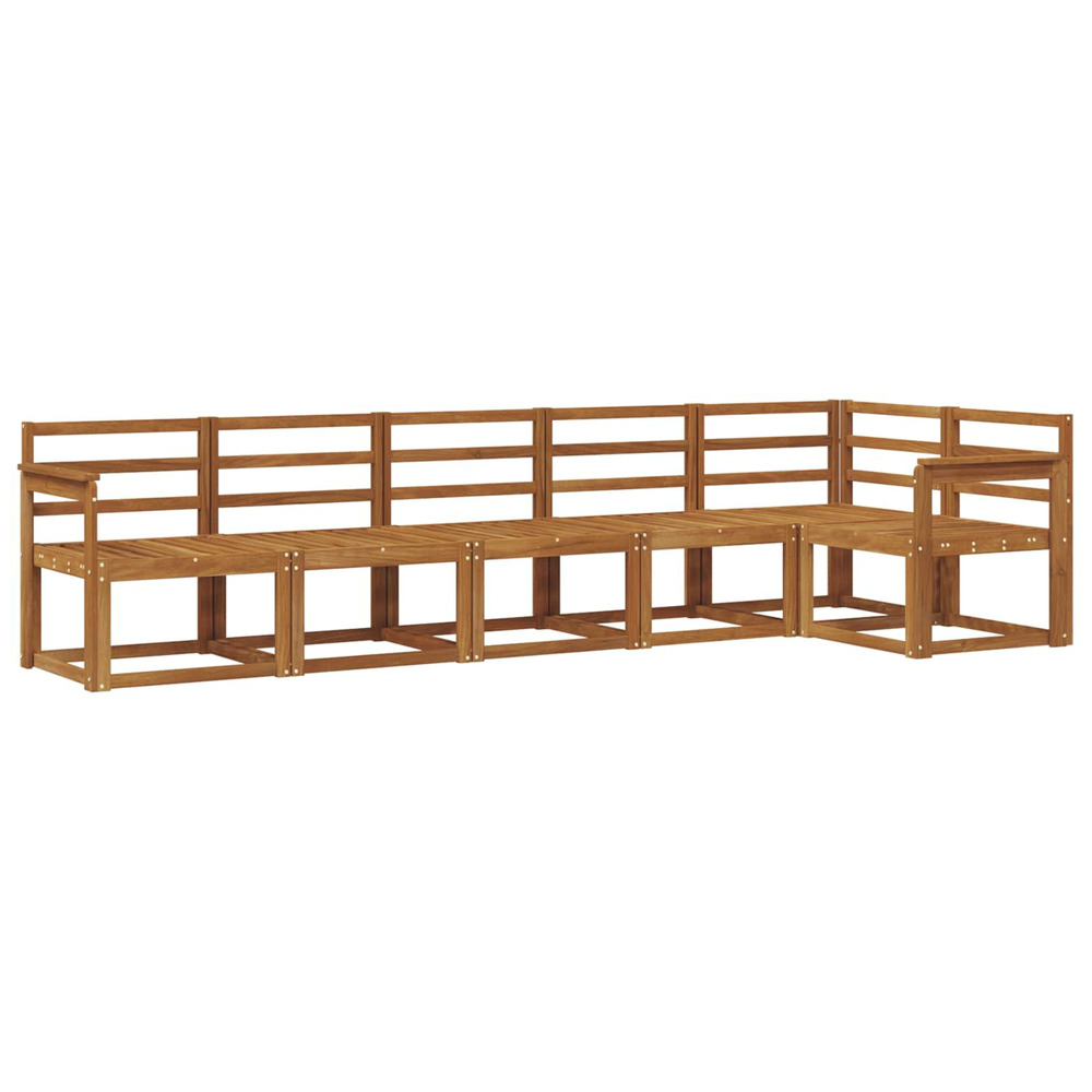 Ensemble de canapés d'extérieur 6 pcs naturel