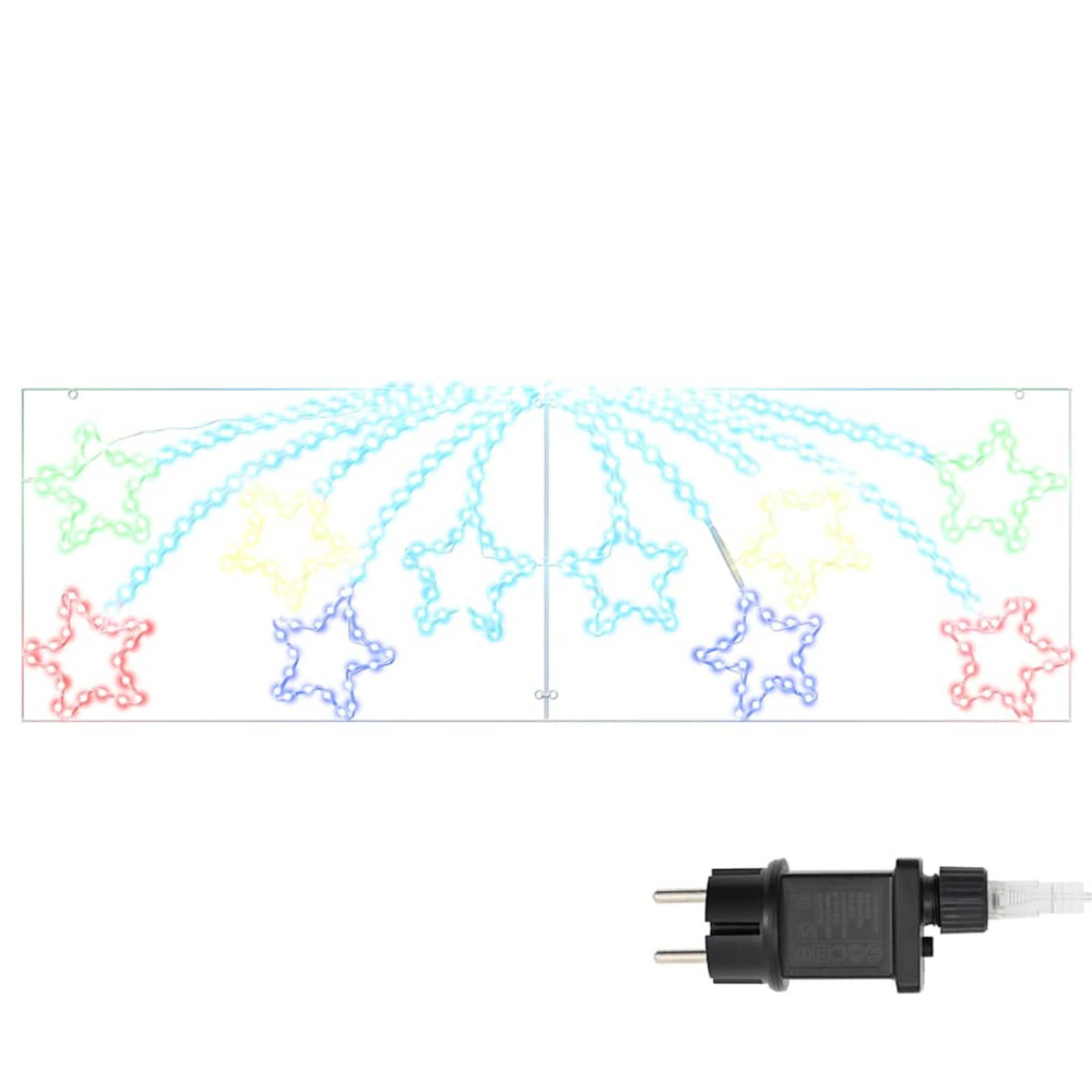 Étoile de noël avec 432 led multicolore 180 x 57 cm pvc