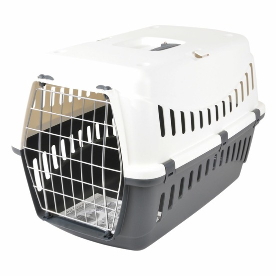 Cage de transport cheester - blanc et gris anthracite