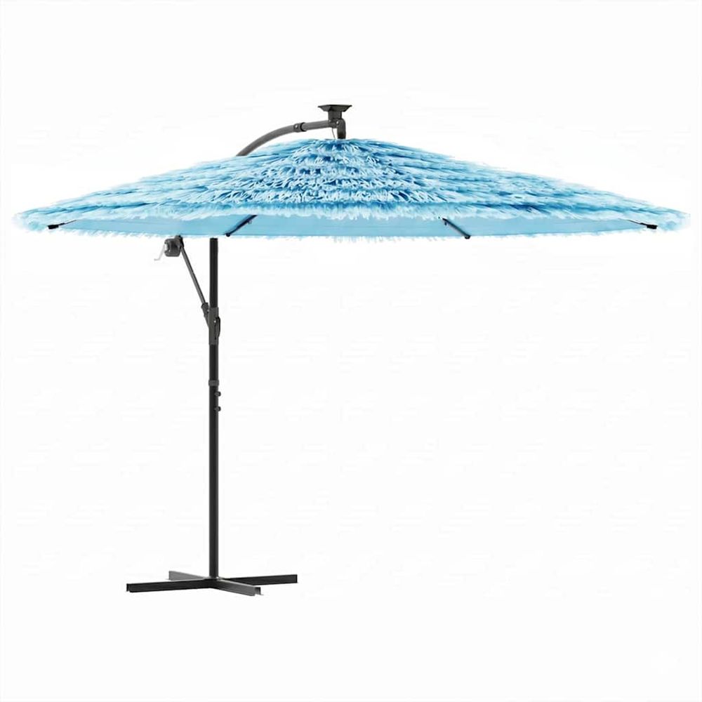 Parasol de jardin avec mât en acier bleu 290x290x238 cm