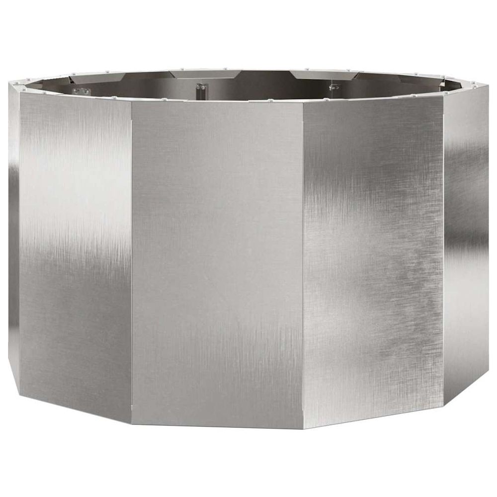 Jardinière argent 60 x 60 x 35 cm acier inoxydable