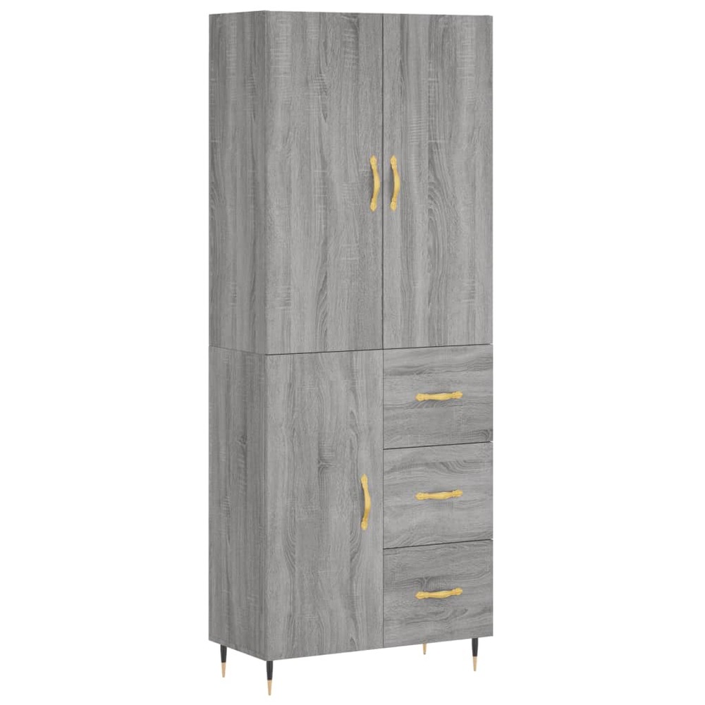 Buffet bahut commode armoire meuble de rangement organisateur cuisine salle de séjour salon haut sonoma 69,5 x 34 x 180 cm bo