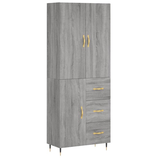 Buffet bahut commode armoire meuble de rangement organisateur cuisine salle de séjour salon haut sonoma 69,5 x 34 x 180 cm bo