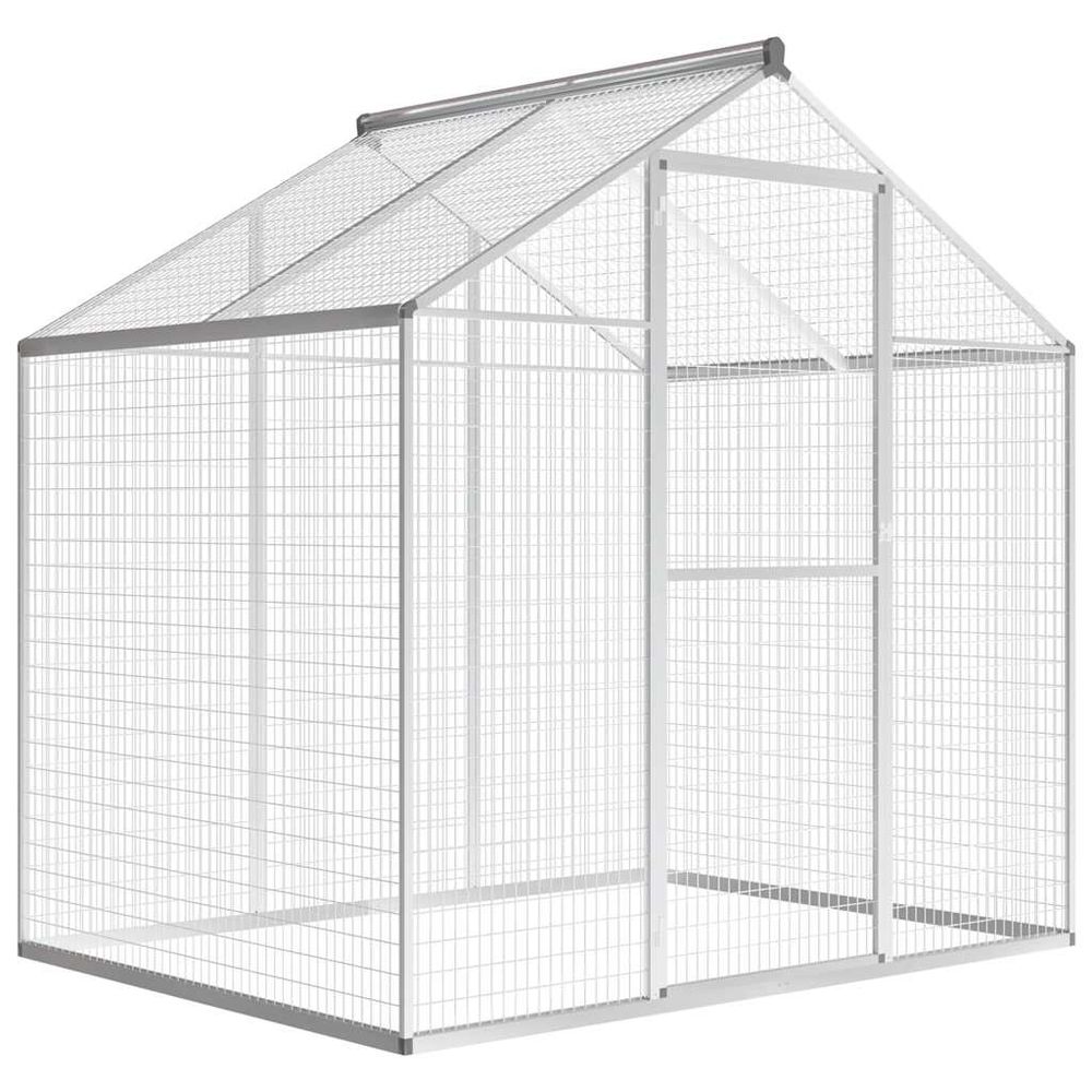 Volière extérieure aluminium pour oiseaux grand espace de jeu sécurisé 178x122x194 cm