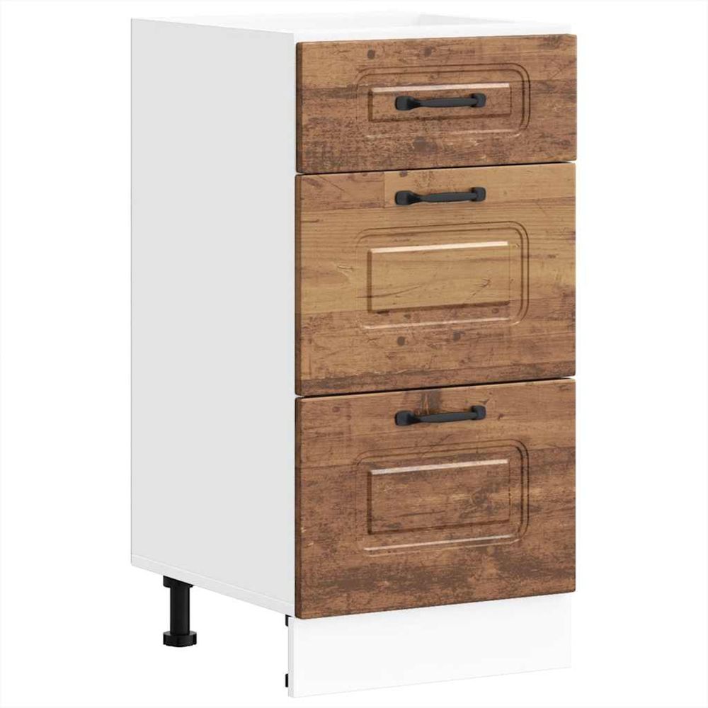 Armoire de cuisine kalmar vieux bois bois d'ingénierie