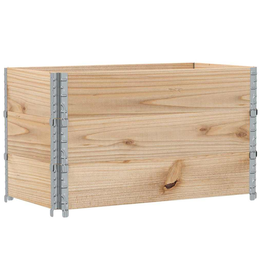 Colliers de palette 3 pcs 100x50 cm bois de pin solide