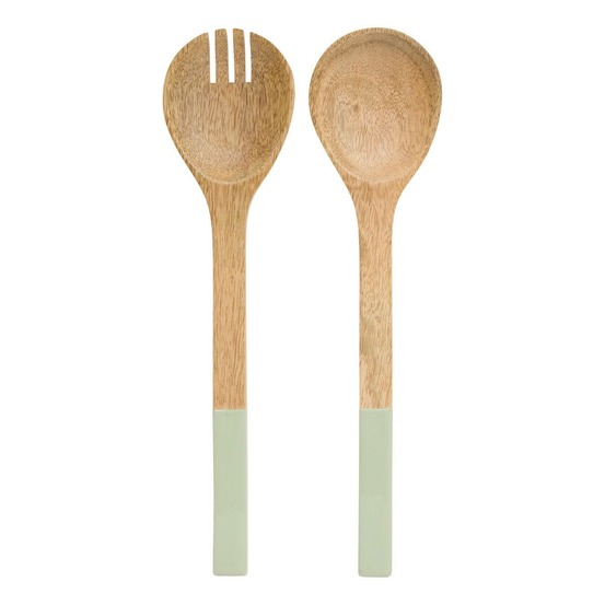 Couverts à salade inaya vert et manguier