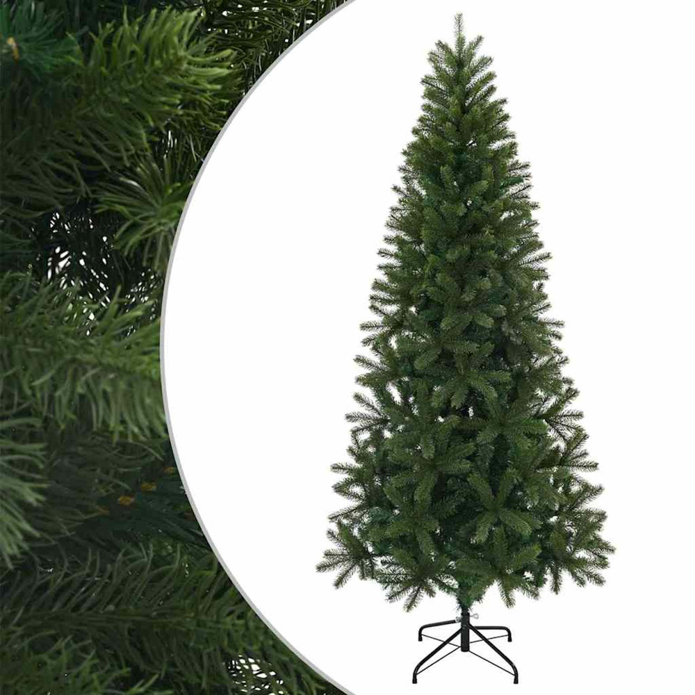 Sapin de noël artificiel vert 180 cm pvc, pe et acier
