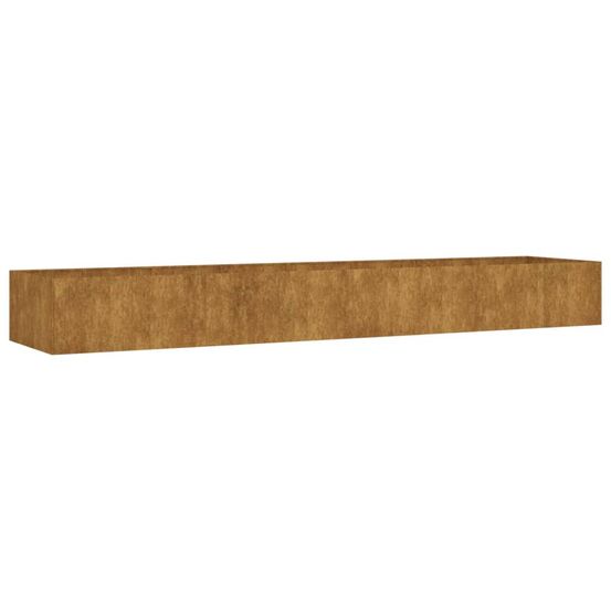 Jardinière bac lit surélevé plantes fleurs terrasse jardin de jardin 360 x 80 x 40 cm acier corten marron