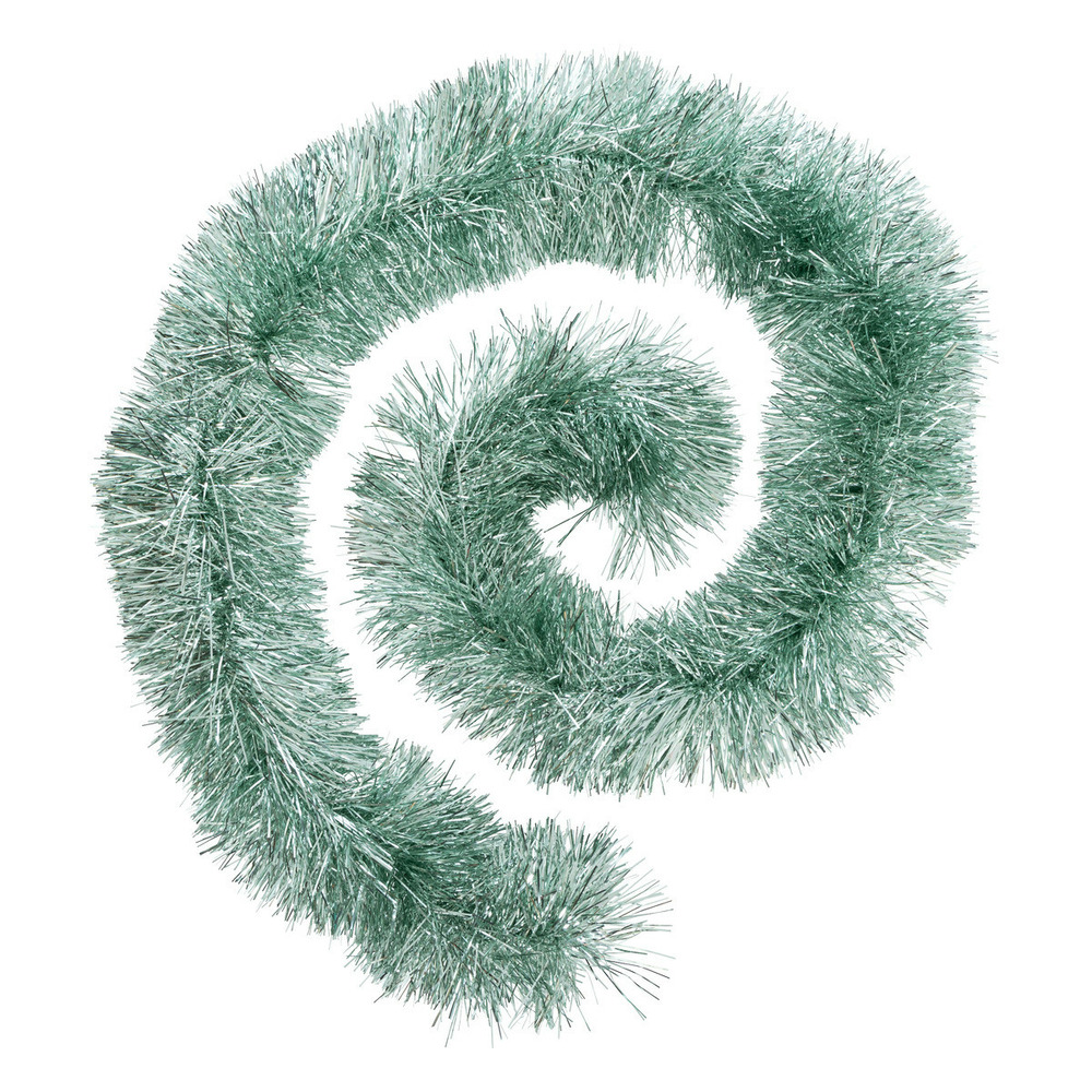 Guirlande de noël boa large 15 cm vert amande longueur 2 mètres