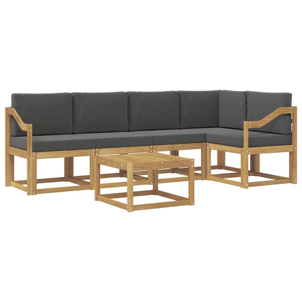Ensemble de canapés d'extérieur 6 pc blanc et anthracite