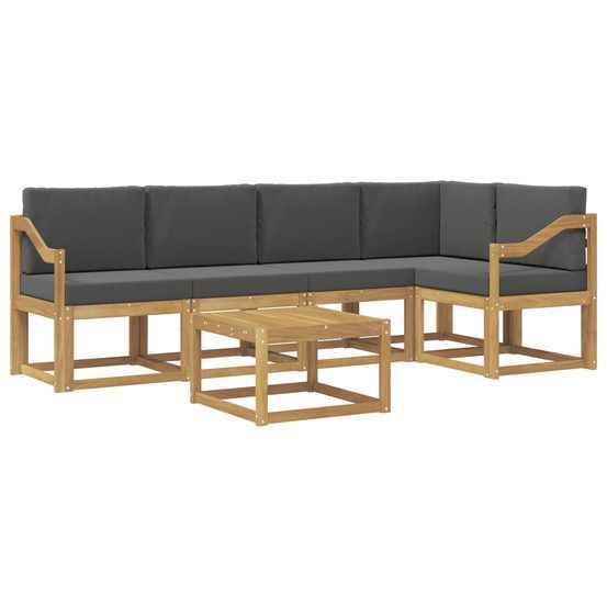 Ensemble de canapés d'extérieur 6 pc blanc et anthracite