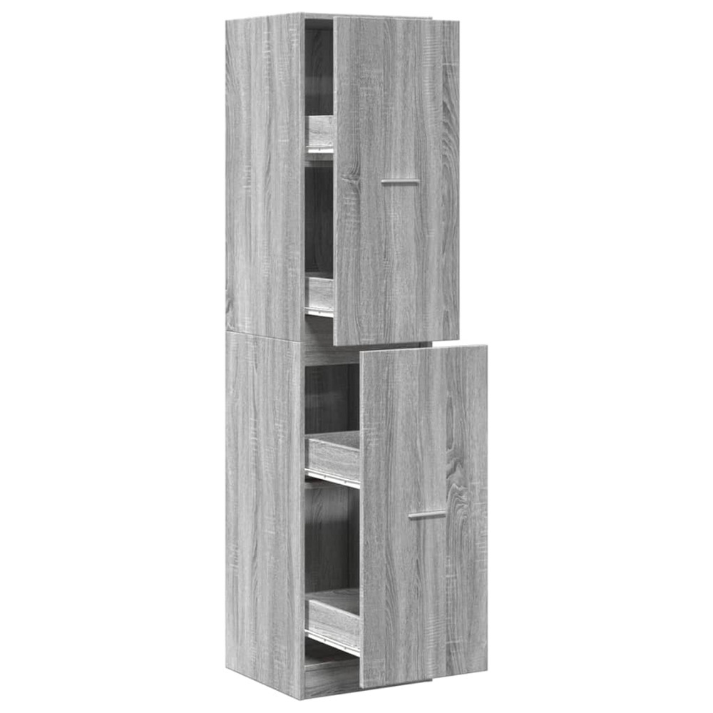Armoire apothicaire sonoma gris 40x41x174,5cm bois d'ingénierie