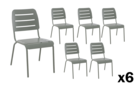 Lot de 6 chaises de jardin empilables kleo vert   mwh®