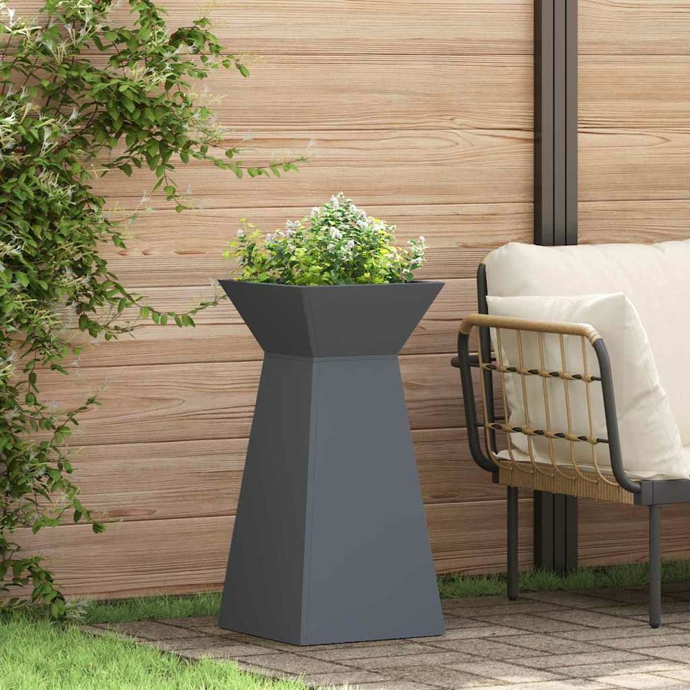 Jardinière à pilier 2 pcs anthracite 35 x 35 x 73 cm