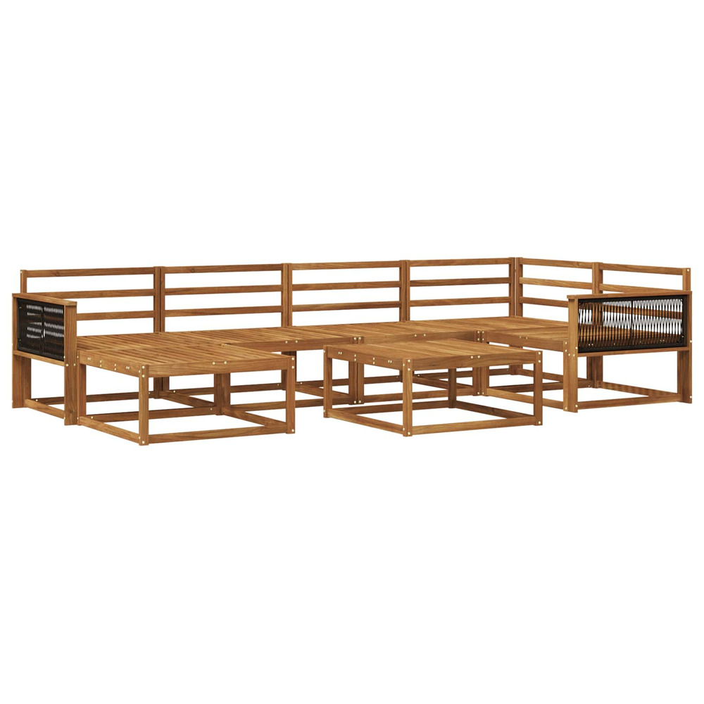 Ensemble de canapés d'extérieur 7 pcs naturel