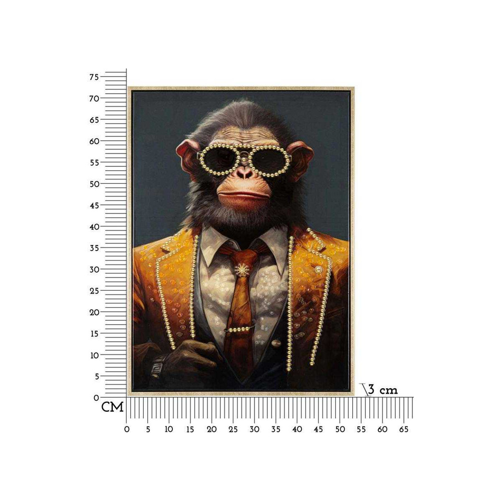 Toile décorative monky 52.5 x 2.8 x 72.5 cm