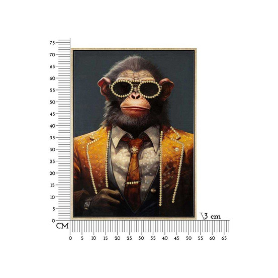 Toile décorative monky 52.5 x 2.8 x 72.5 cm