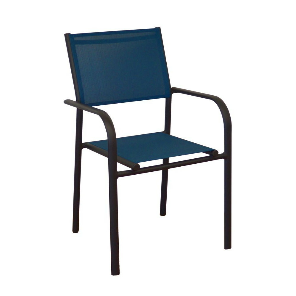 Lot de 6 fauteuils duca - graphite/bleu