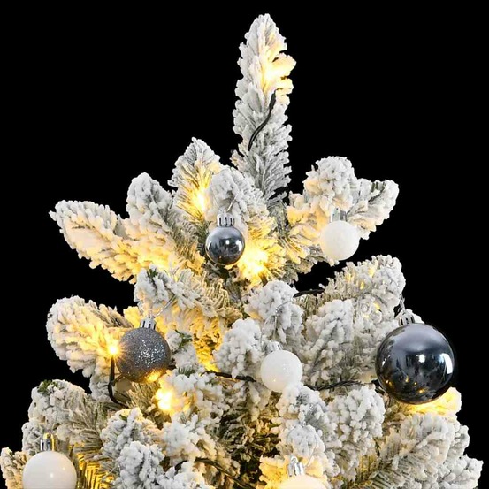 Sapin de noël artificiel articulé 300 led et boules 180 cm