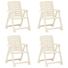 Chaises de jardin 4 pcs plastique blanc