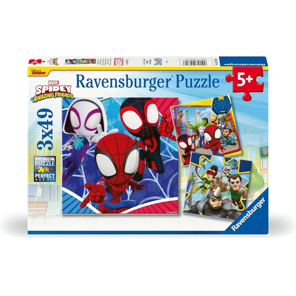 Puzzle spidey le lanceur de toile 3x49 pcs