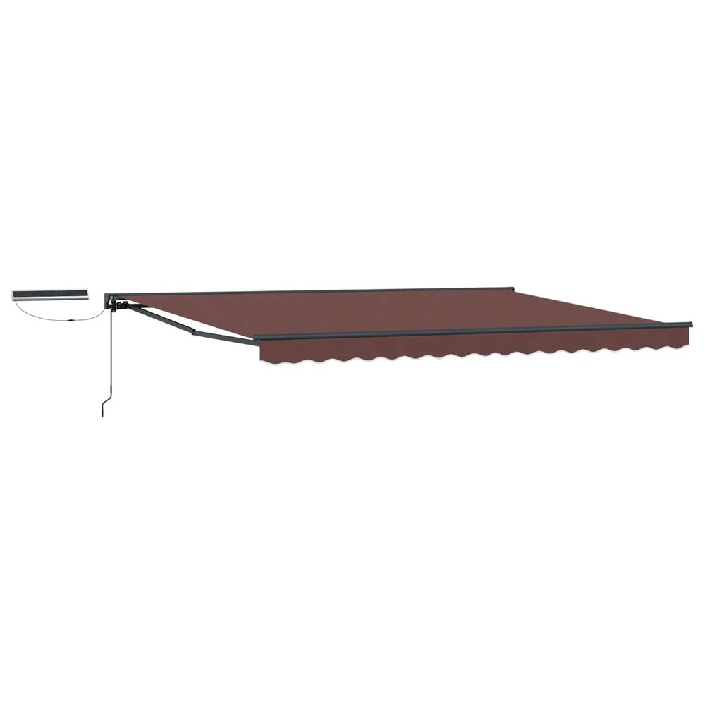 Auvent rétractable électrique marron et anthracite 4 x 2 m