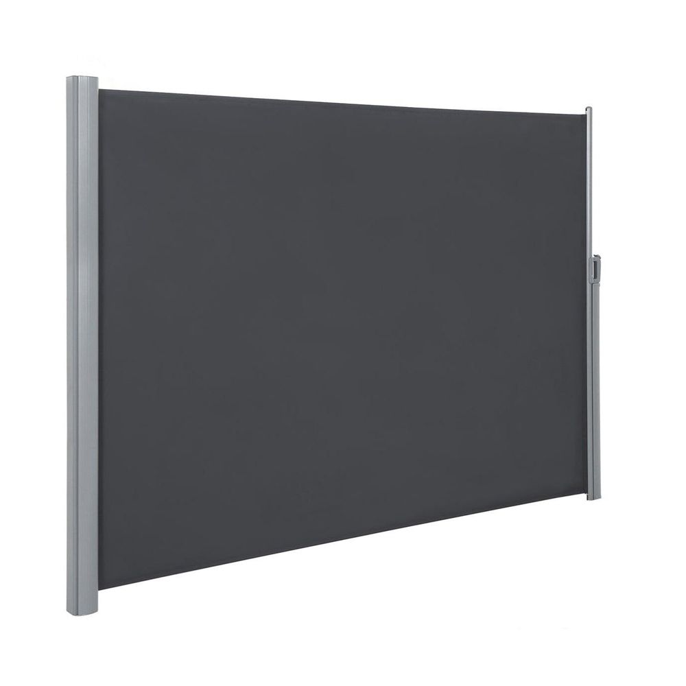 HUAXIQUE Store Latéral Balcon 55 X 600 Cm Anthracite – Pare-Soleil Brise-Vue Résistant, Protection UV 95%, Installation Sans Perçage