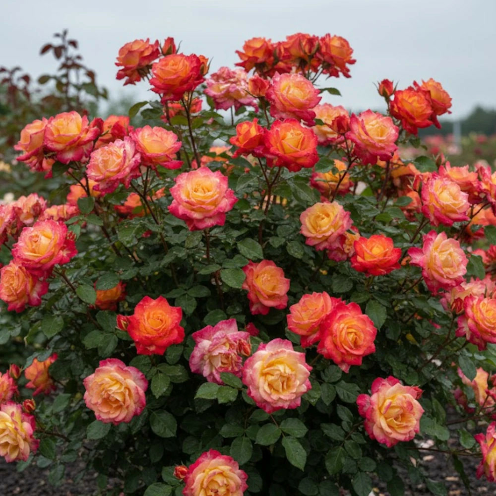 Rosier arbustif flamina® 'chewizard' pot de 3l - 20/40 cm