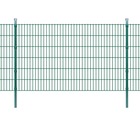 Panneau de clôture 2d jardin avec poteaux 2008x1230mm 2m vert