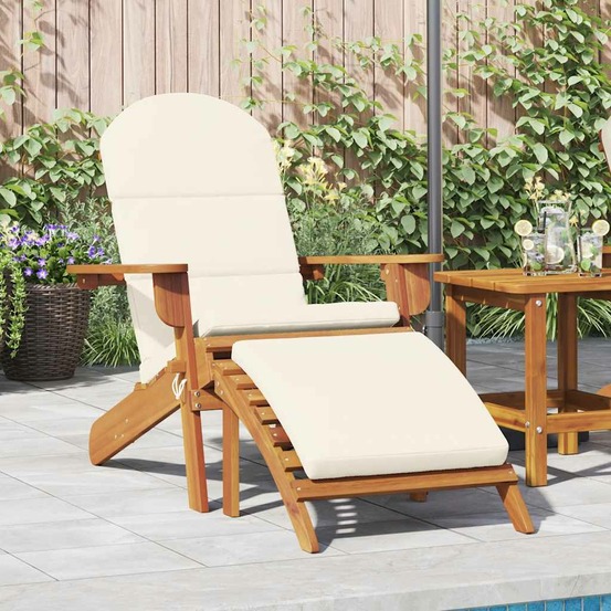 Chaise de jardin adirondack et repose-pieds bois massif acacia