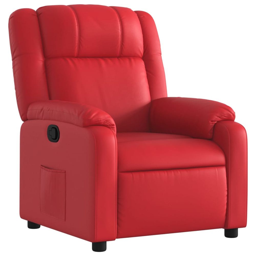 Fauteuil inclinable rouge similicuir