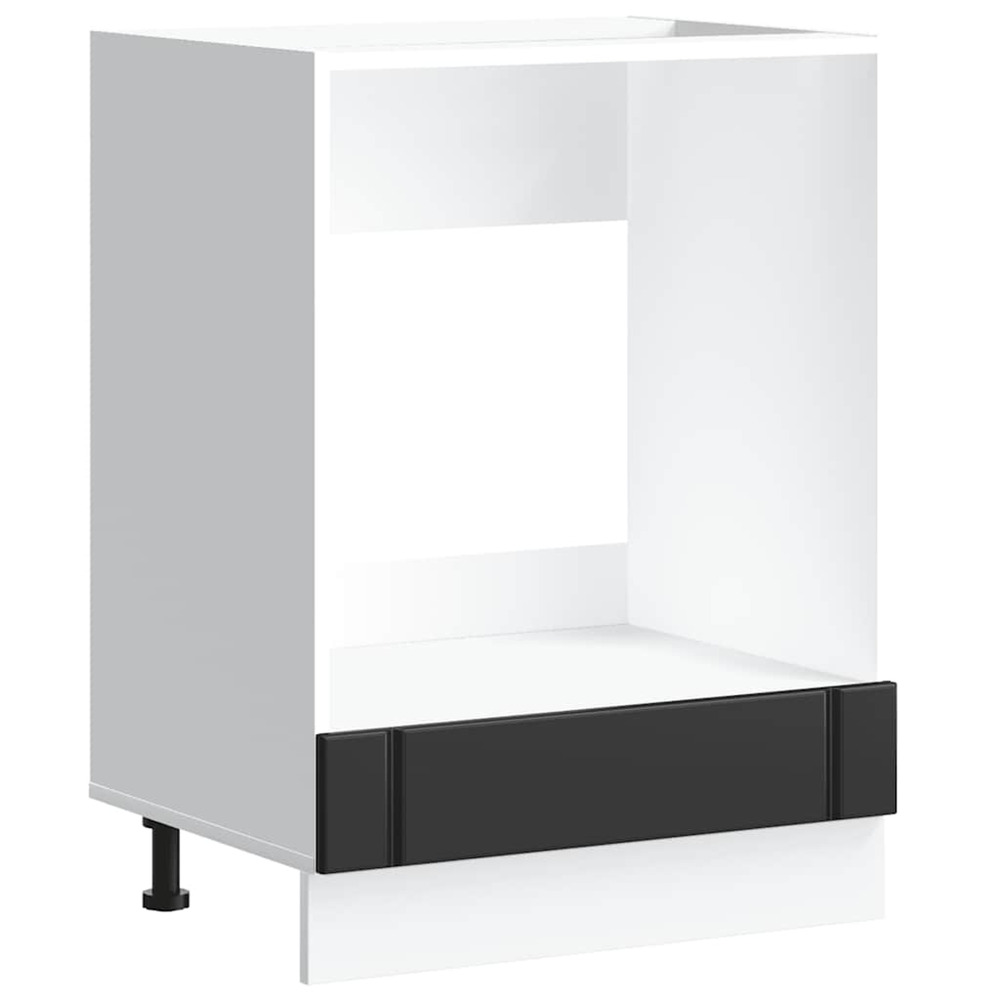 Armoire de four lucca noir bois d'ingénierie