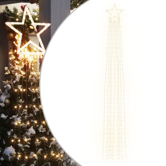 Guirlande de sapin de noël 320 led blanc chaud 375 cm