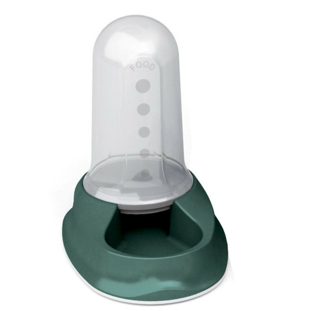 Distributeur mixte 800 ml eau ou croquettes vert antidérapant pour chien ou