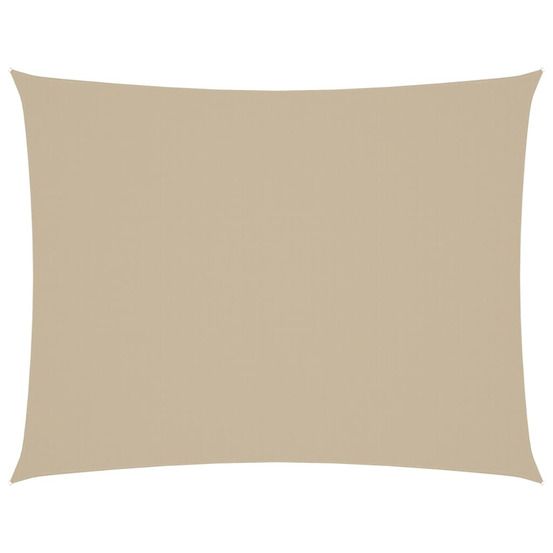 Voile de parasol tissu oxford rectangulaire 3x4,5 m beige